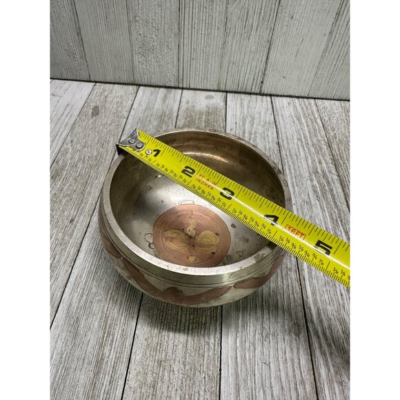 Vtg Nepal Tibetan Singing Bowl Only 4" Diameter 2.5" Tall Meditation Healing - Picture 11 of 11